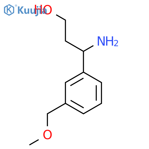 3-amino-3-3-(methoxymethyl)phenylpropan-1-ol structure
