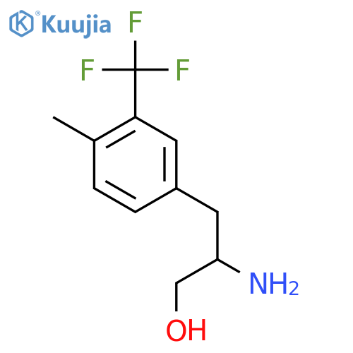 2-amino-3-4-methyl-3-(trifluoromethyl)phenylpropan-1-ol structure