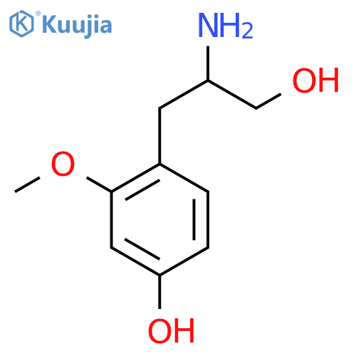 4-(2-amino-3-hydroxypropyl)-3-methoxyphenol structure