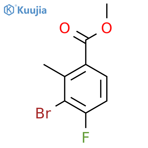 Methyl 3-bromo-4-fluoro-2-methylbenzoate structure