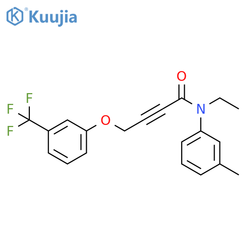 2-Butynamide,N-ethyl-N-(3-methylphenyl)-4-[3-(trifluoromethyl)phenoxy]- structure