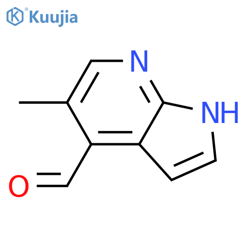 5-methyl-1H-pyrrolo[2,3-b]pyridine-4-carbaldehyde structure