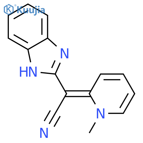 2-(1H-1,3-benzodiazol-2-yl)-2-[(2E)-1-methyl-1,2-dihydropyridin-2-ylidene]acetonitrile structure