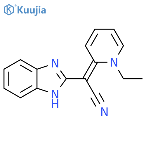 2-(1H-1,3-benzodiazol-2-yl)-2-[(2E)-1-ethyl-1,2-dihydropyridin-2-ylidene]acetonitrile structure