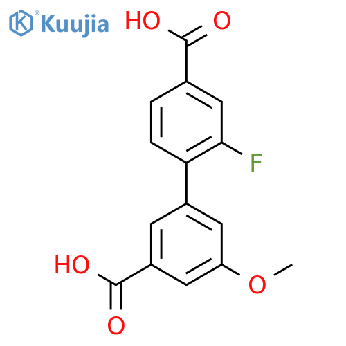 2-Fluoro-5'-methoxybiphenyl-3',4-dicarboxylic acid structure