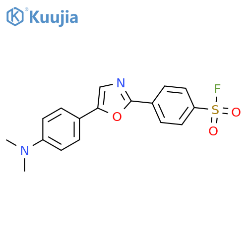 4-{5-4-(dimethylamino)phenyl-1,3-oxazol-2-yl}benzene-1-sulfonyl fluoride structure