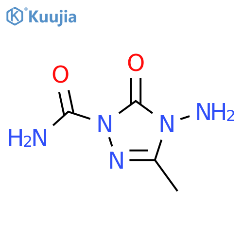 1H-1,2,4-Triazole-1-carboxamide,4-amino-4,5-dihydro-3-methyl-5-oxo-(9CI) structure