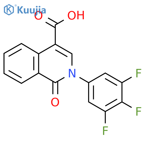 1-Oxo-2-(3,4,5-trifluorophenyl)-1,2-dihydroisoquinoline-4-carboxylic acid structure