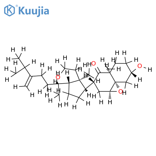 8alphaH-3beta,11-dihydroxy-5alpha,6alpha-epoxy-24-methylene-9,11-secocholestan-9-one structure