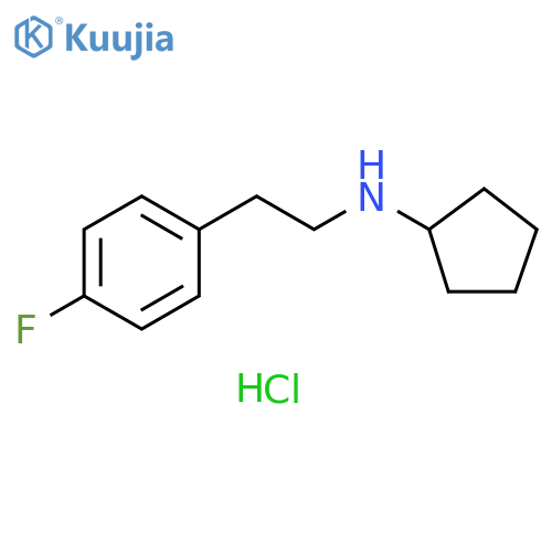 N-2-(4-fluorophenyl)ethylcyclopentanamine hydrochloride structure