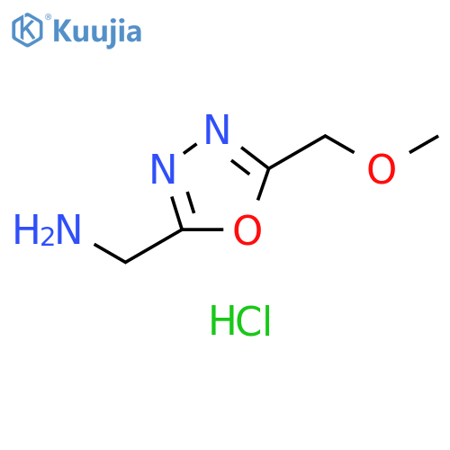 [5-(methoxymethyl)-1,3,4-oxadiazol-2-yl]methanamine hydrochloride structure
