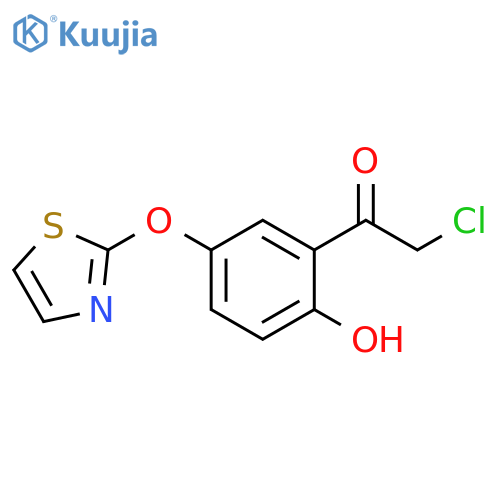2-chloro-1-2-hydroxy-5-(1,3-thiazol-2-yloxy)phenylethan-1-one structure