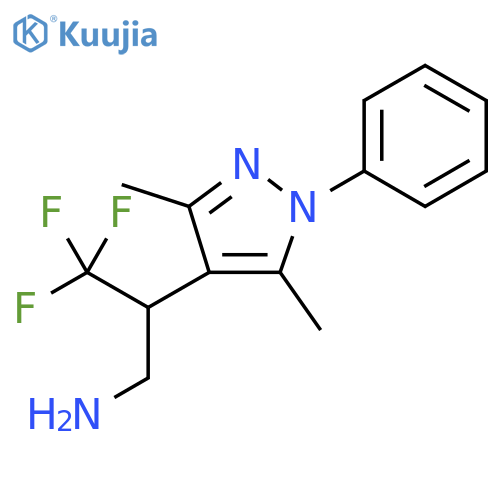 1H-Pyrazole-4-ethanamine, 3,5-dimethyl-1-phenyl-β-(trifluoromethyl)- structure