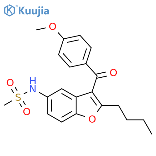 N-2-Butyl-3-(4-methoxybenzoyl)-5-benzofuranyl-methanesulfonamide structure