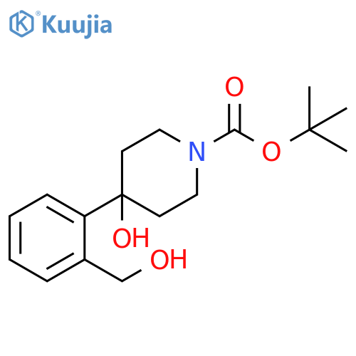 tert-butyl 4-hydroxy-4-[2-(hydroxymethyl)phenyl]piperidine-1-carboxylate structure