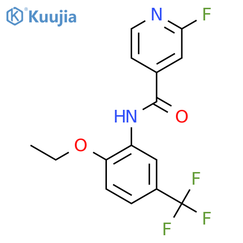 N-[2-ethoxy-5-(trifluoromethyl)phenyl]-2-fluoropyridine-4-carboxamide structure