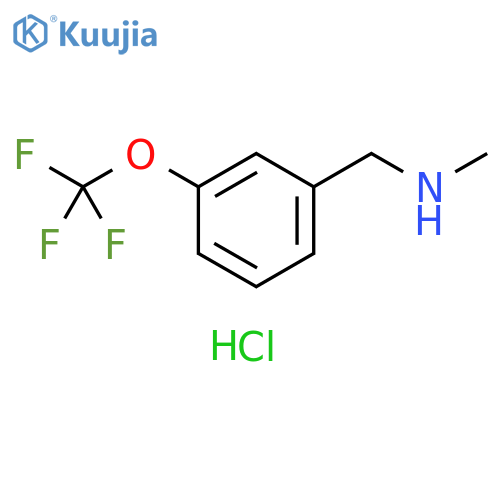 methyl({3-(trifluoromethoxy)phenylmethyl})amine hydrochloride structure