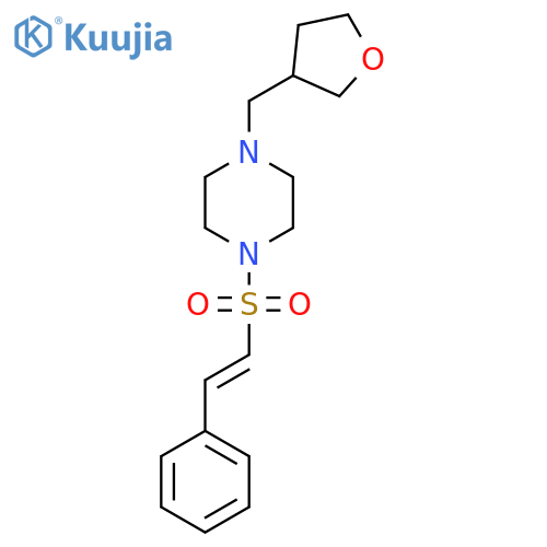 1-[(Oxolan-3-yl)methyl]-4-(2-phenylethenesulfonyl)piperazine structure