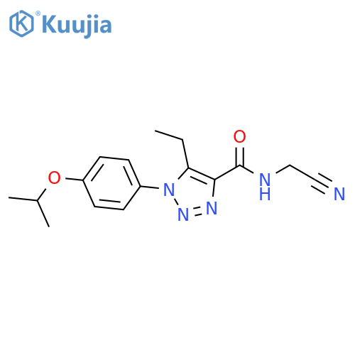 N-(Cyanomethyl)-5-ethyl-1-[4-(1-methylethoxy)phenyl]-1H-1,2,3-triazole-4-carboxamide structure