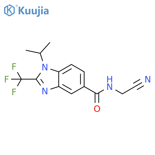 N-(Cyanomethyl)-1-(1-methylethyl)-2-(trifluoromethyl)-1H-benzimidazole-5-carboxamide structure