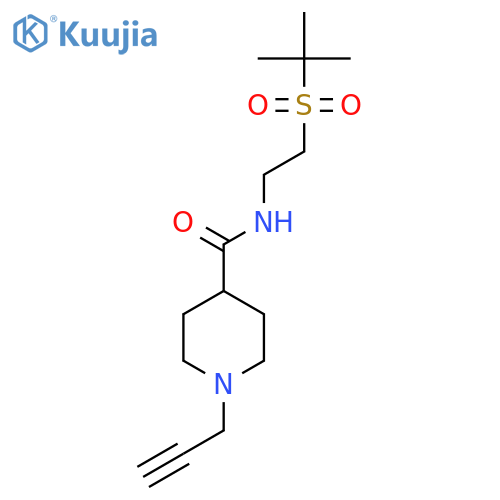N-(2-Tert-butylsulfonylethyl)-1-prop-2-ynylpiperidine-4-carboxamide structure