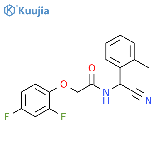 N-[Cyano(2-methylphenyl)methyl]-2-(2,4-difluorophenoxy)acetamide structure