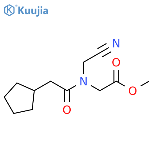 methyl 2-N-(cyanomethyl)-2-cyclopentylacetamidoacetate structure