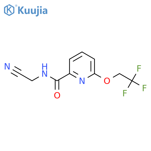 N-(cyanomethyl)-6-(2,2,2-trifluoroethoxy)pyridine-2-carboxamide structure