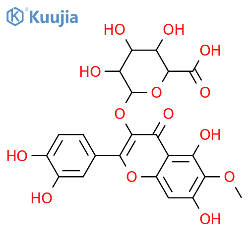 3,3',4',5,7-Pentahydroxy-6-methoxyflavone; 3-O-β-D-Galacturonopyranoside structure