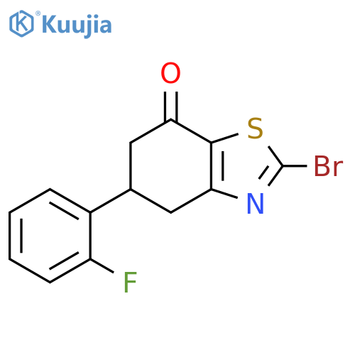 2-Bromo-5-(2-fluoro-phenyl)-5,6-dihydro-4H-benzothiazol-7-one structure