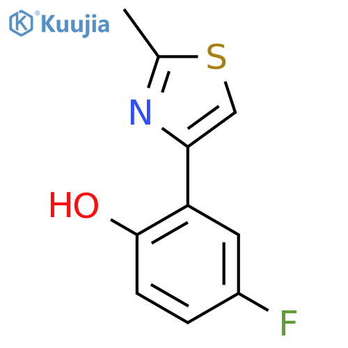 4-Fluoro-2-(2-methylthiazol-4-yl)phenol structure