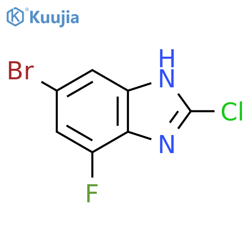 5-Bromo-2-chloro-7-fluoro-1H-benzo[d]imidazole structure