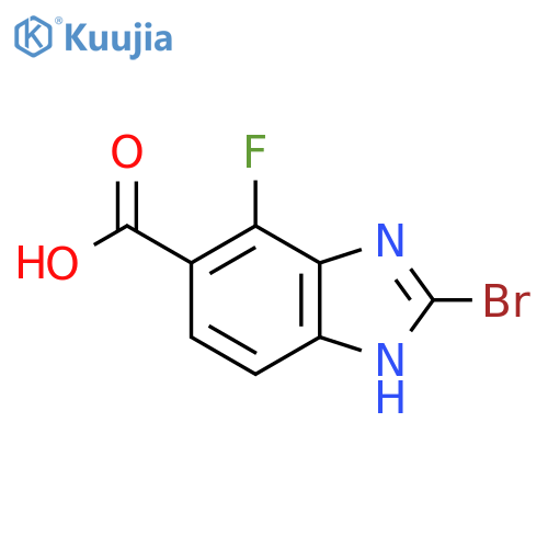 2-Bromo-4-fluoro-1H-benzimidazole-5-carboxylic acid structure