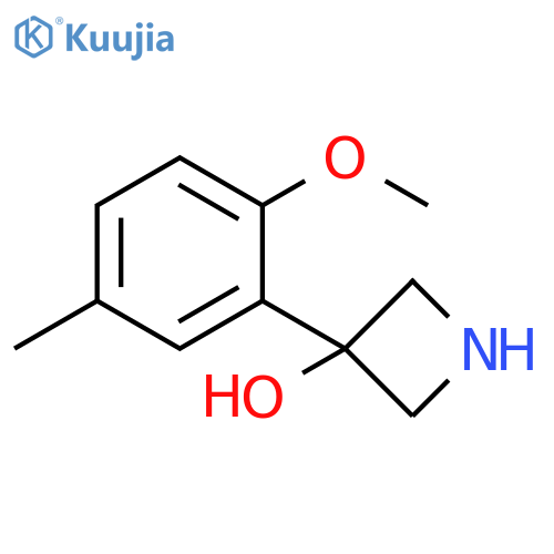 3-(2-methoxy-5-methylphenyl)azetidin-3-ol structure