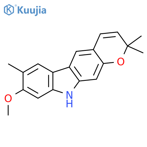 Pyrano[2,3-b]carbazole, 2,10-dihydro-8-methoxy-2,2,7-trimethyl- structure