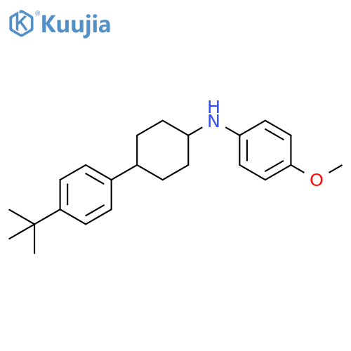Benzenamine, N-[4-[4-(1,1-dimethylethyl)phenyl]cyclohexyl]-4-methoxy- structure