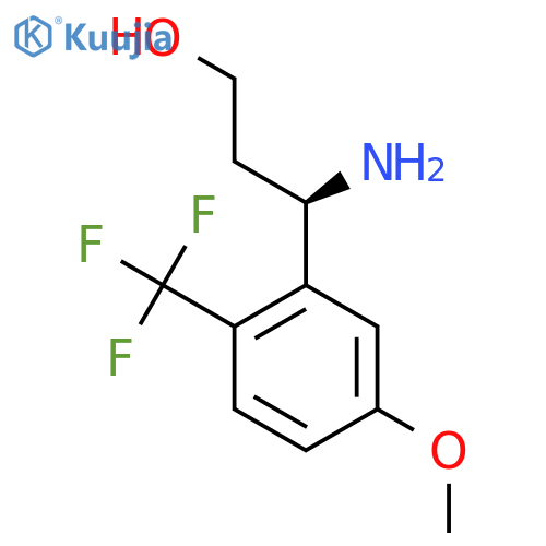 (3R)-3-amino-3-[5-methoxy-2-(trifluoromethyl)phenyl]propan-1-ol structure