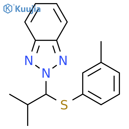 2H-Benzotriazole, 2-[2-methyl-1-[(3-methylphenyl)thio]propyl]- structure