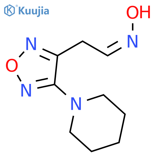 1,2,5-Oxadiazole-3-acetaldehyde, 4-(1-piperidinyl)-, oxime, (Z)- structure