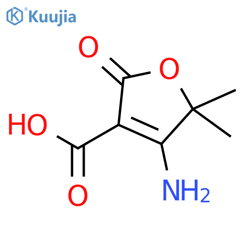 3-Furancarboxylic acid, 4-amino-2,5-dihydro-5,5-dimethyl-2-oxo- structure