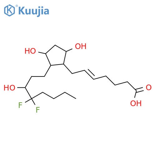 7-[2-(4,4-difluoro-3-hydroxyoctyl)-3,5-dihydroxycyclopentyl]hept-5-enoic acid structure