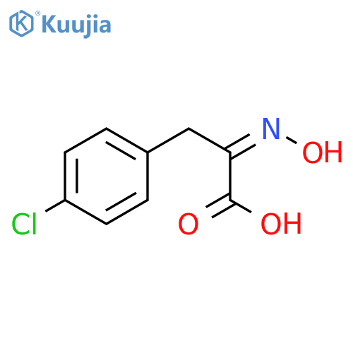 (2Z)-3-(4-chlorophenyl)-2-(N-hydroxyimino)propanoic acid structure