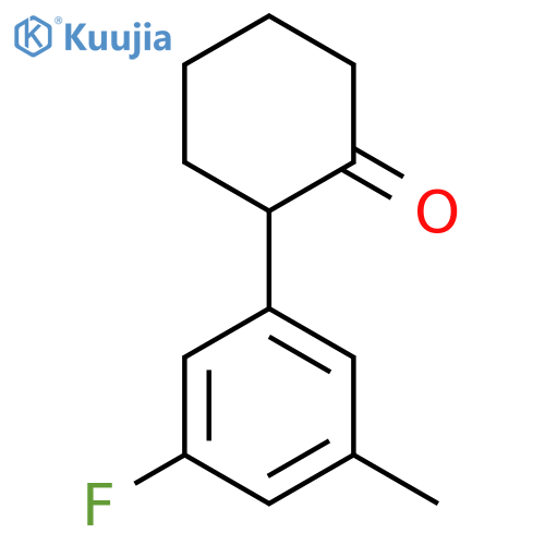 2-(3-Fluoro-5-methylphenyl)cyclohexan-1-one structure