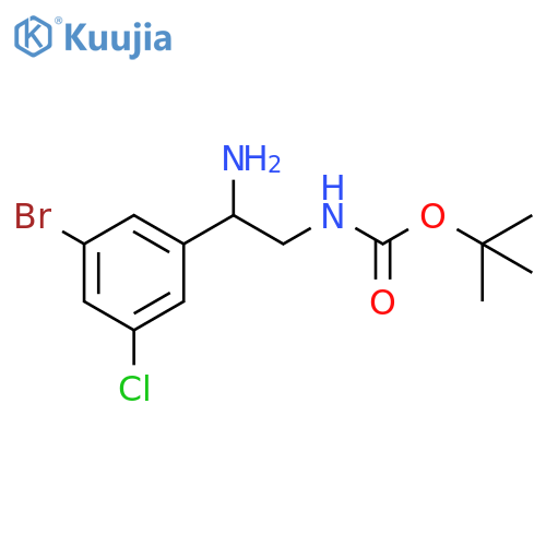tert-butyl N-2-amino-2-(3-bromo-5-chlorophenyl)ethylcarbamate structure