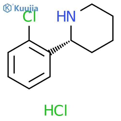 (2R)-2-(2-CHLOROPHENYL)PIPERIDINE HYDROCHLORIDE structure