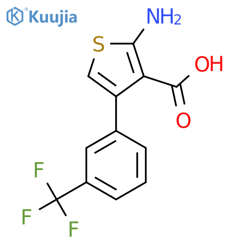2-Amino-4-(3-(trifluoromethyl)phenyl)thiophene-3-carboxylic acid structure