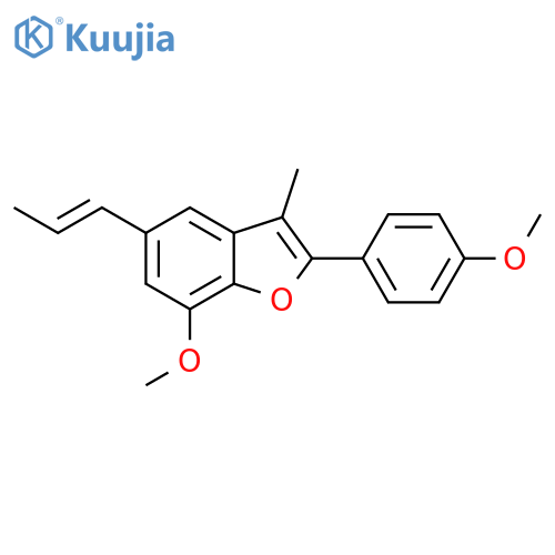 Benzofuran,7-methoxy-2-(4-methoxyphenyl)-3-methyl-5-(1E)-1-propen-1-yl- structure