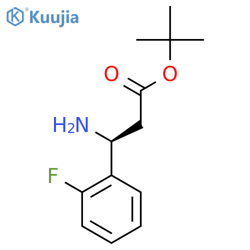 tert-butyl (3S)-3-amino-3-(2-fluorophenyl)propanoate structure