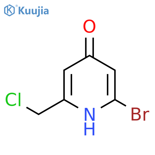 2-Bromo-6-(chloromethyl)pyridin-4-OL structure