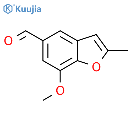 7-methoxy-2-methyl-1-benzofuran-5-carbaldehyde structure
